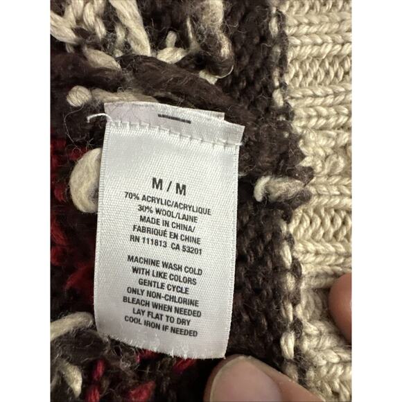 Aeropostale Wool Blend Multicolored Open Cardigan Women's Size Medium‎ - Picture 4 of 9